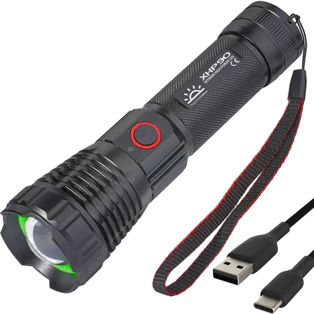 Oplaadbare LED zaklamp voorkant