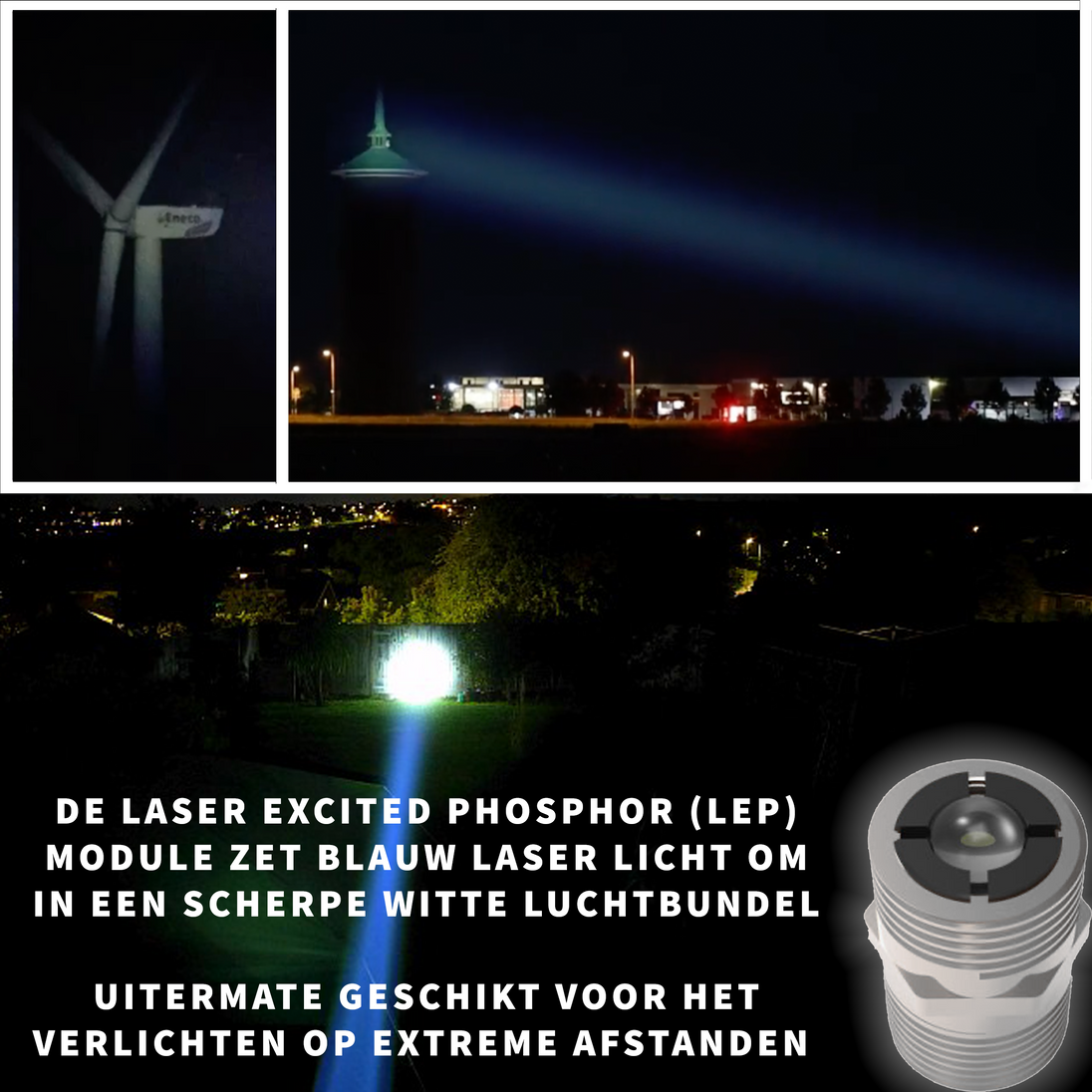 zaklamp laser excited phosphor lep