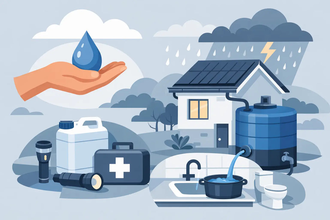 Regenwater opvangen voor noodgebruik thuis