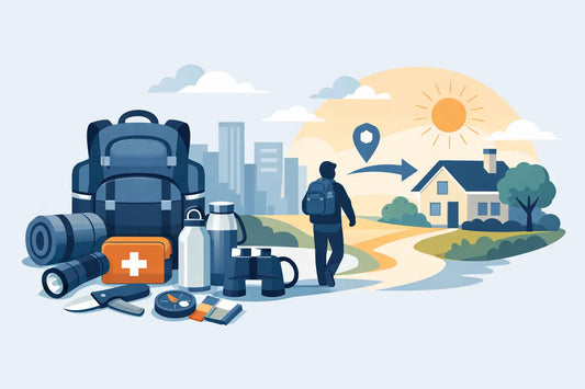 Voorbeeld get home bag voor veilig thuiskomen