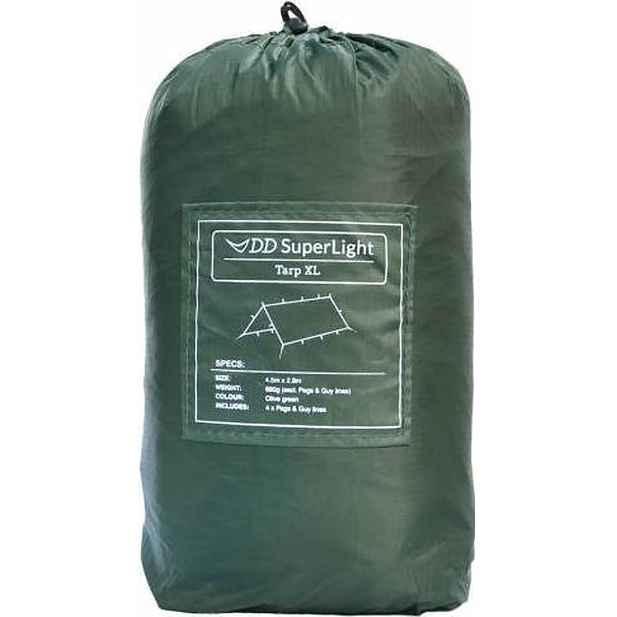 DD Hammocks SuperLight Tarp XL - 450 x 290 cm - Green